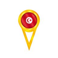 Tunisia pin flag