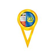 Saint Pierre pin flag