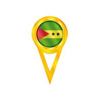 Sao Tome &amp; Principe pin flag