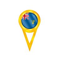 Turks &amp; Caicos Islands pin flag