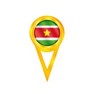 Suriname pin flag