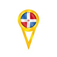 The Dominican pin flag