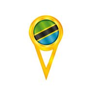 Tanzania pin flag