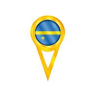 Nauru pin flag