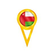 Oman pin flag