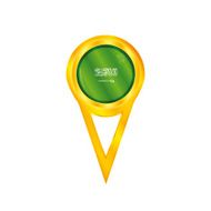 Saudia Arabia pin flag