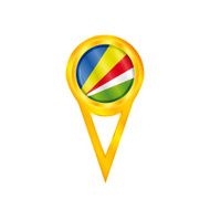 Seychelles pin flag