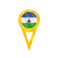 Lesotho pin flag