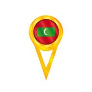 Maldives pin flag