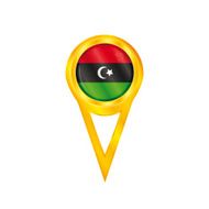 Libya pin flag