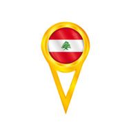 Lebanon pin flag