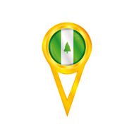 Norfolk Island pin flag