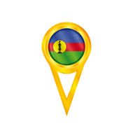 New Caledonia pin flag