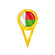 Madagascar pin flag
