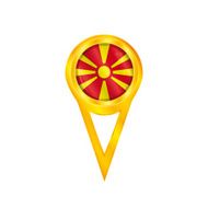 Macedonia pin flag
