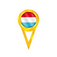 Luxembourg pin flag