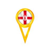 Northern Ireland pin flag