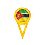 Mozambique pin flag