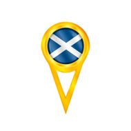 Scotland pin flag