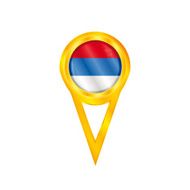 Serbia pin flag