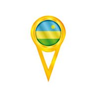 Rwanda pin flag