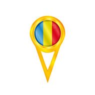 Romania pin flag