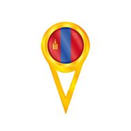 Mongolia pin flag