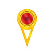 Montenegro pin flag