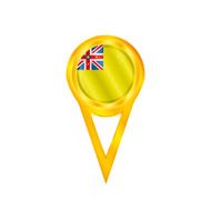 Niue pin flag