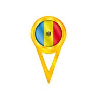 Moldova pin flag