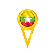 Myanmar pin flag
