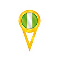 Nigeria pin flag