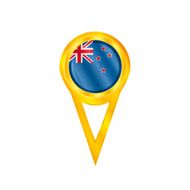 New Zealand pin flag