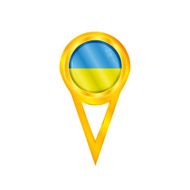 Ukraine pin flag