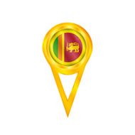Sri Lanka pin flag