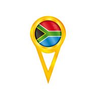 South Africa pin flag