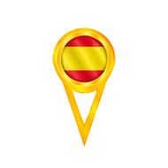 Spain pin flag
