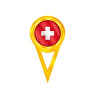 Switzerland pin flag