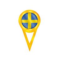 Sweden pin flag