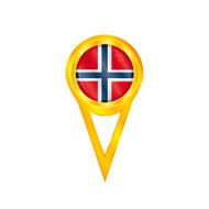 Norway pin flag