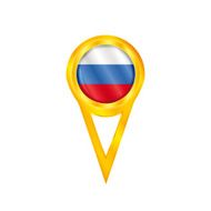 Russia pin flag