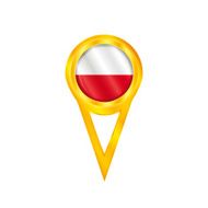 Poland pin flag