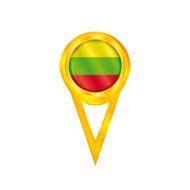 Lithuania pin flag