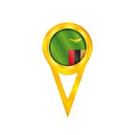 Zambia pin flag