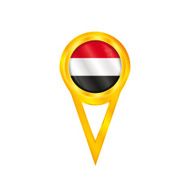 Yemen pin flag