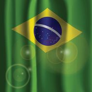 Brazil Flag Curtain