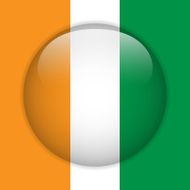 Ivory Coast Flag Glossy Button N2