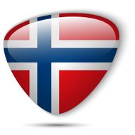 Norway Flag Glossy Button N3