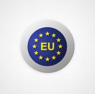Badge button with European Union