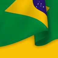 Background With Realistic Flag Of Brazil Vector N2